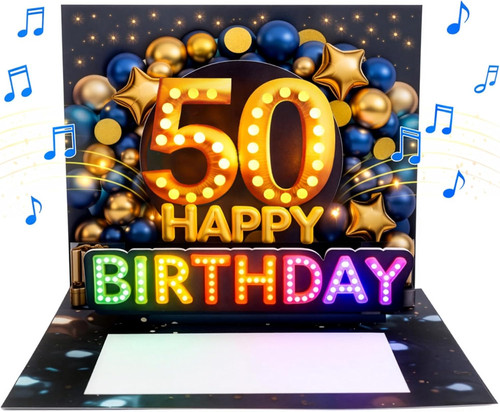 Biglietto auguri anni - 50, uomo