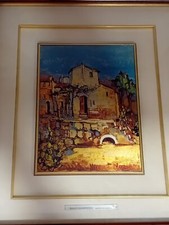 quadro mattina in Calabria su lastra in argento firma Maggi Giampietro