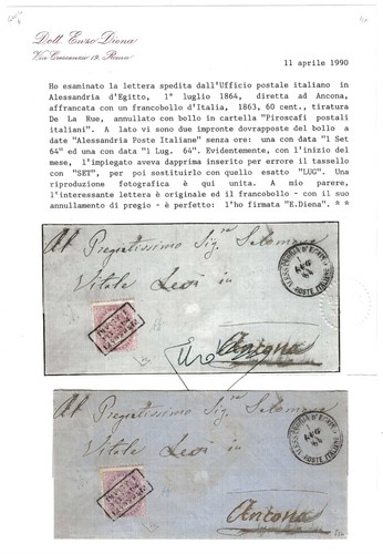 1864 regno lettera con 60 - regno,