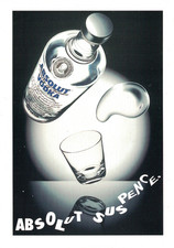 ABSOLUT VODKA COLLECTION n.65-SUSPENCE-cart.pubbl.perfetta