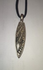 Metal surfboard palm pendant - metal,