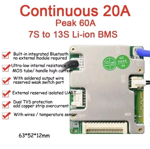 Jbd smart bms balance - 24v, 36v