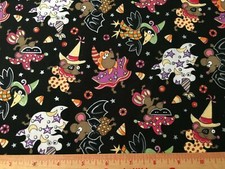 Halloween Cotton Fabric Happy