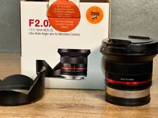 Samyang 12mm f2.0 NCS CS Wideangle Lens for Fujifilm X-mount