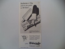 advertising Pubblicità 1960 GELATO ELDORADO SORBETTO E CIP