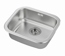 FYNDIG Lavello da incasso, 1 vasca, inox, 46x40 cm - sigillato!
