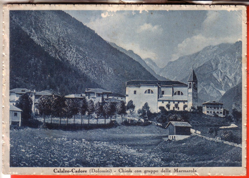 Cartolina calalzo cadore - calalzo, fg