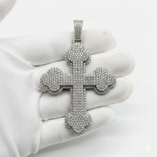 Ciondolo croce moissanite - moissanite, 3,00