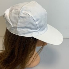 Cappellino in Cotone con visiera Taglia Unica Berretto Cappello Unisex Bianco
