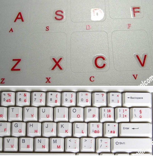 Adesivi lettere tastiera - adesivi,