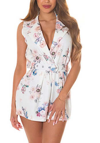 Tuta corta donna floreale - , con