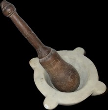 Pestello + Mortaio vintage. Attrezzi da cucina per basilico pesto