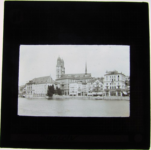 Glass magic lantern slide - magic,
