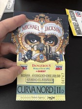 ?STORICO! Biglietto Originale Michael Jackson DANGEROUS TOUR Roma 4 Luglio 1992