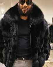 Bomber uomo invernale vera pelliccia di volpe giacca moda pelliccia naturale quadrati cappotto outwear