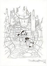 IVAN BIGARELLA - Tavola originale Disney  Copertina Paperinik  n. 91 del 2024