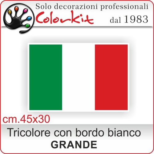 Adesivo bandiera italiana - adesivo,