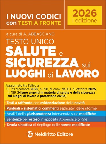 Libri testo unico salute - unico, la