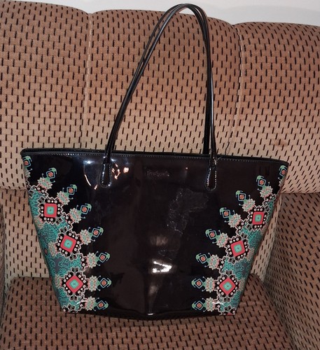 Desigual borsa nera vinil - desigual,