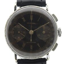 Oriental  Oversized Black Dial Chrono Valjoux 22