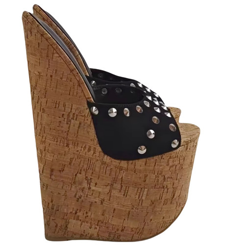 Pantofole donna decolte zeppe