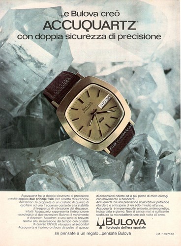 Bulova accuquartz pubblicità - bulova,