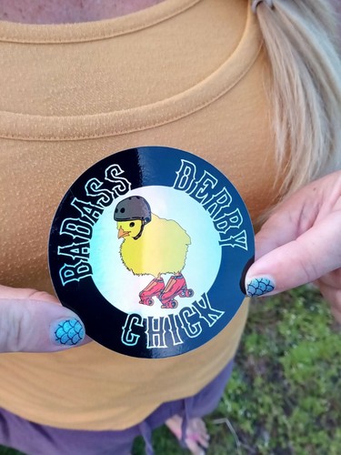 Adesivo badass derby chick - adesivo,