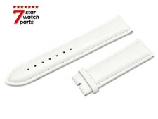 For OFFICINE PANERAI Watch WHITE Smooth Leather Flat Strap Band Buckle Clasp