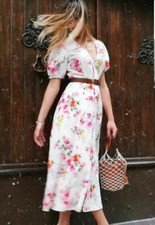 ZARA NUOVO ABITO MIDI IN LINO