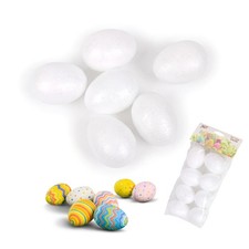 30 Uova di polistirolo Bianco