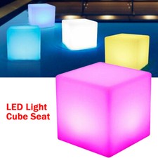Sgabello bar pub luce cubo led 17" con telecomando 16 RGB colore cambio sedia
