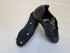 AKUNA 5 STELLE TORO SCARPE SCARPINI CALCIO VERA PELLE MADE IN ITALY C4400 NB