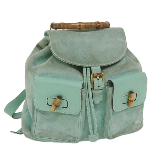 Gucci zaino bambù scamosciato - gucci,