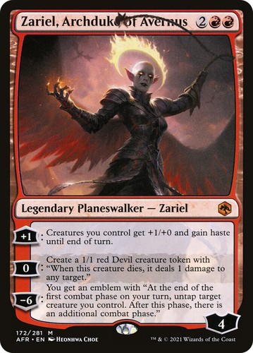Mtg zariel arciduca averno - mtg,