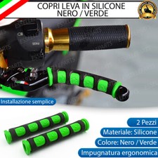 COPPIA COPRI LEVE IN SILICONE FRENO FRIZIONE NERO VERDE PER KYMCO DOWNTOWN 300I