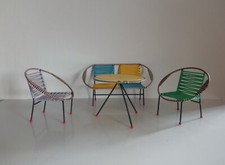 giocattolo salotto bambole in metallo e plastica anni 70