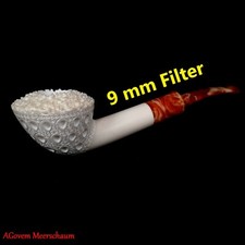 9mm Rustik Meerschaum Pipe