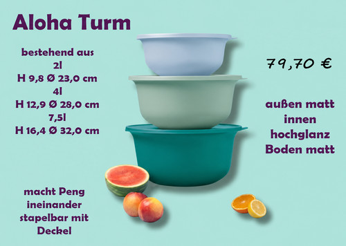 Tupperware aloha torre - tupperware, peng