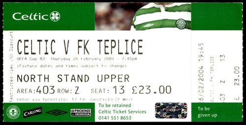 Biglietto 2004 celtic vs - biglietto,