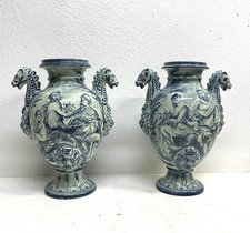 COPPIA VASO IDRIA MAIOLICA CE