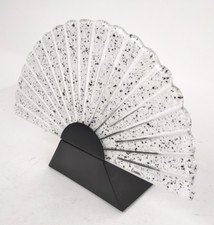 Lampada da Tavolo vintage VENTAGLIO vetro Murano granuli 37cm anni80 Memphis-68U