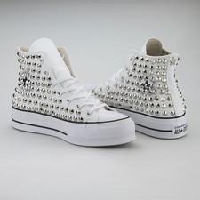 Converse platform alta bianca