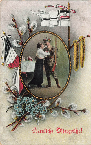 Cartolina ww1 cordiali saluti - cartolina,