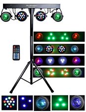 Completo Professionale 4-Par Stage LED Luci DJ Band Sistema DMX e Supporto MU-L31F
