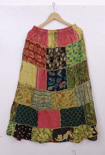 Gonna donna patchwork lavaggio