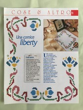 Schema punto croce Una cornice liberty centrino