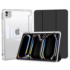 iPad 5-10, Mini 6-7, Air 11-13", Pro 11-13", M4 Smart Folio Custodia Trasparente