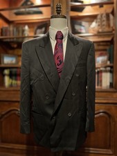 VTG Mens Double Breasted Black