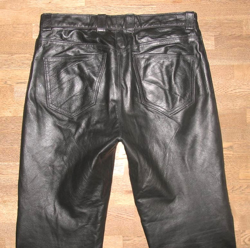 Jeans pelle uomo neri - in,