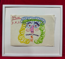 PABLO PICASSO PASTEL ON PAPER